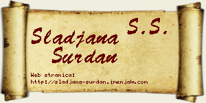 Slađana Surdan vizit kartica